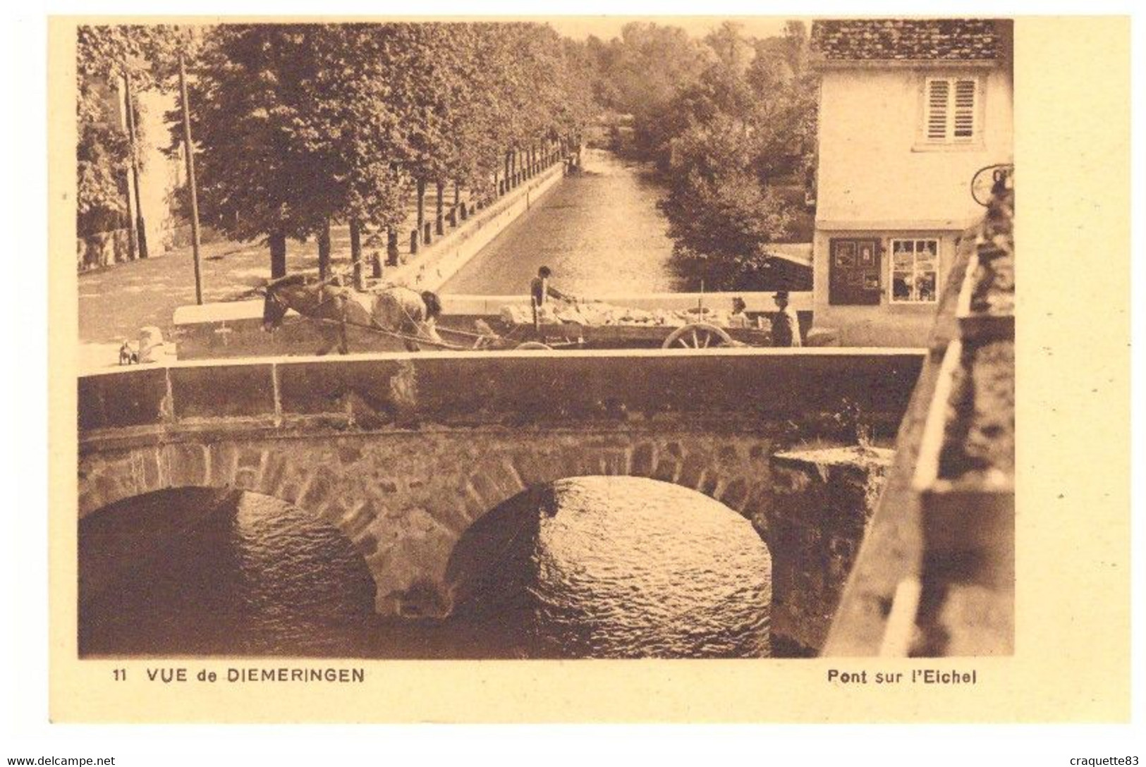 11  VUE DE DIEMERINGEN   PONT SUR L'ELCHEL      BELLE CARTE ANIMEE - Diemeringen