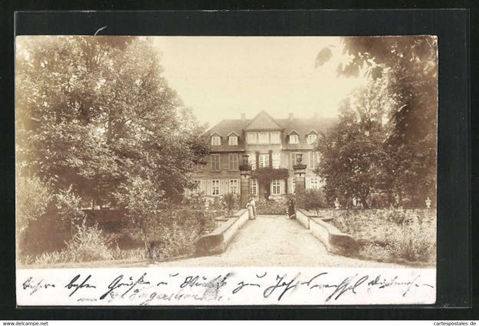 Foto-AK Engershausen, Schloss-Gut 1902 - Enger