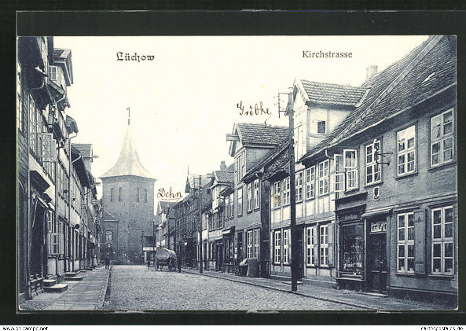 AK Lüchow, Kirchstrasse Mit Kirchturm - Lüchow