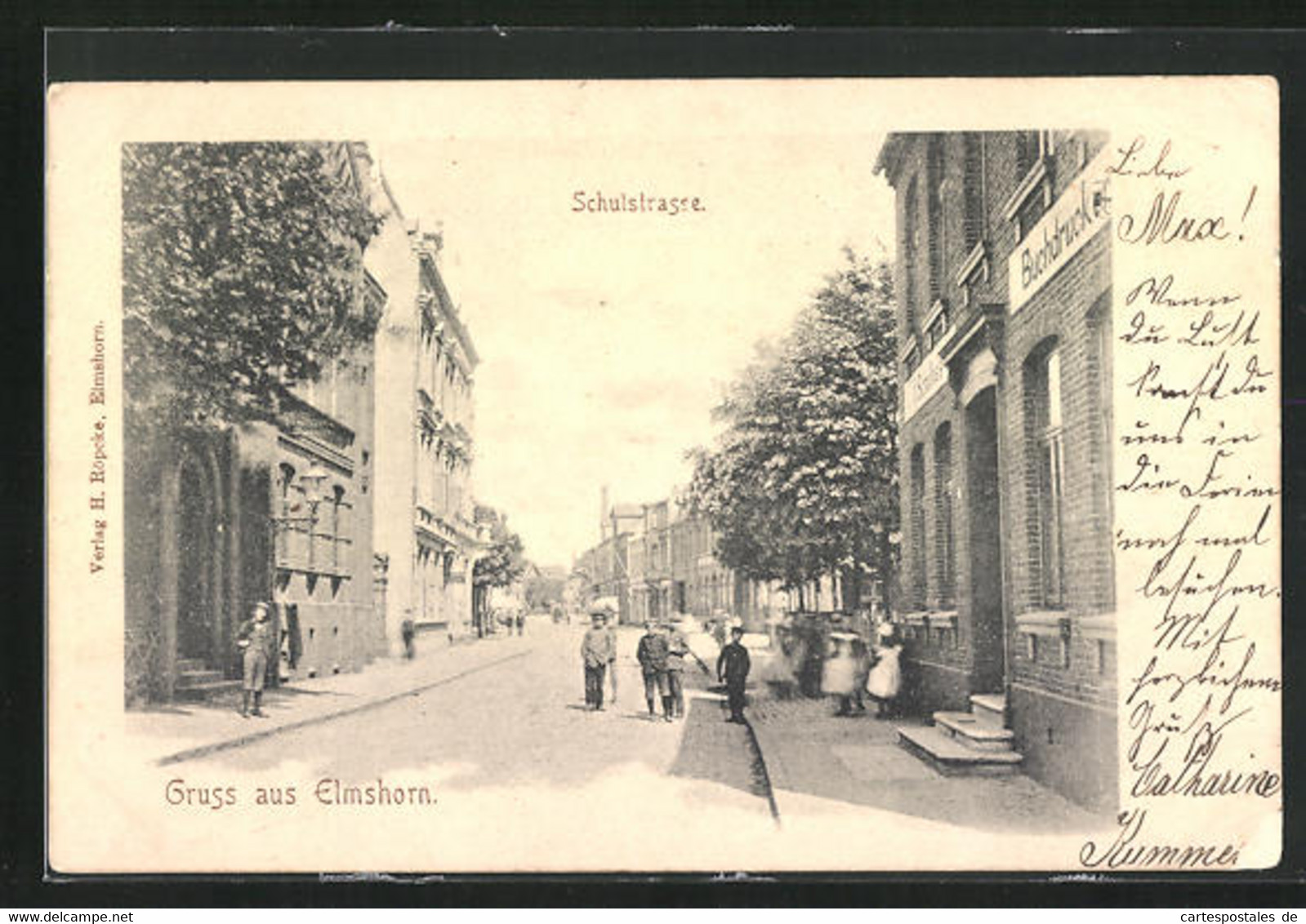 AK Elmshorn, Buchdruckerei In Der Schulstrasse - Elmshorn