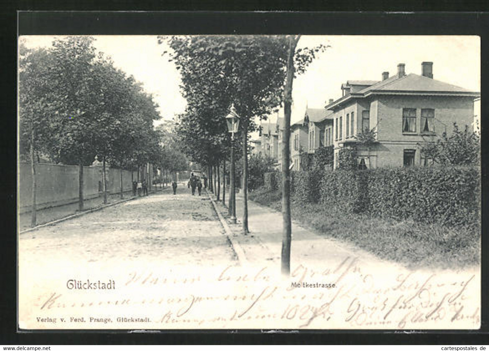 AK Glückstadt, Sicht In Die Moltkestrasse - Glueckstadt