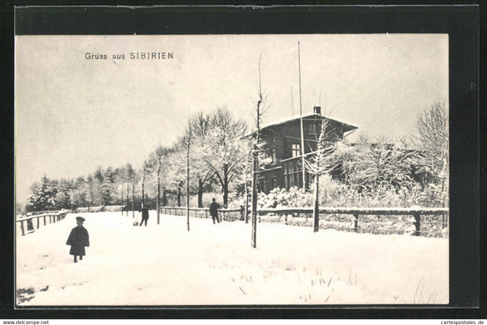 AK Elmshorn, Gasthaus Sibirien Im Winter - Elmshorn