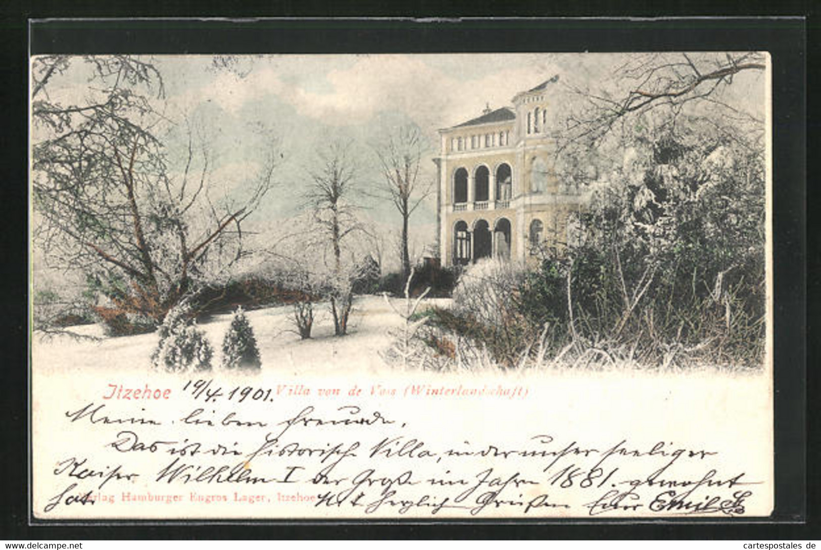 AK Itzehoe, Villa Von De Voss Im Winter - Itzehoe