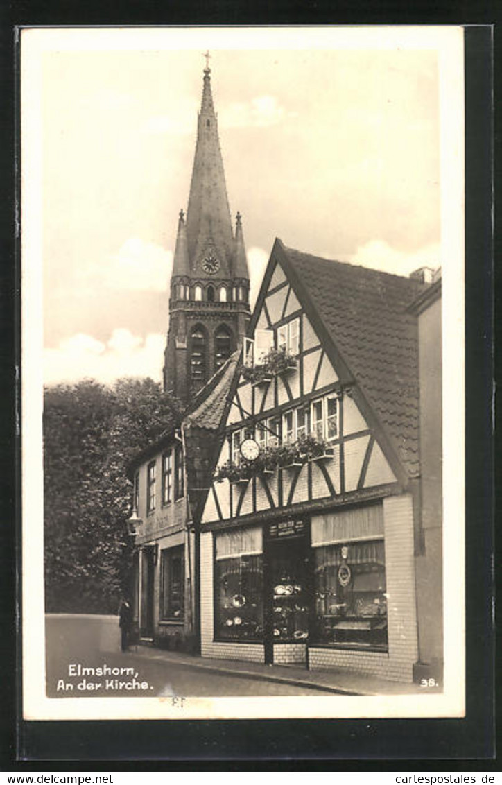 AK Elmshorn, Geschäfte An Der Kirche - Elmshorn