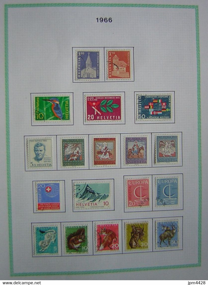 SUISSE - de 1957 à 1987 - complet de 1957 à 1986, en 1987 manque le n° 1273 - avec en plus, des blocs, cartes postales >