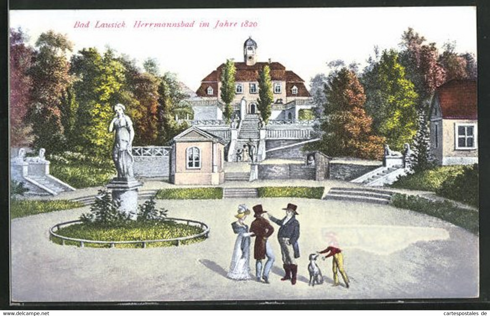 AK Bad Lausick, Herrmannsbad Im Jahre 1820 - Bad Lausick