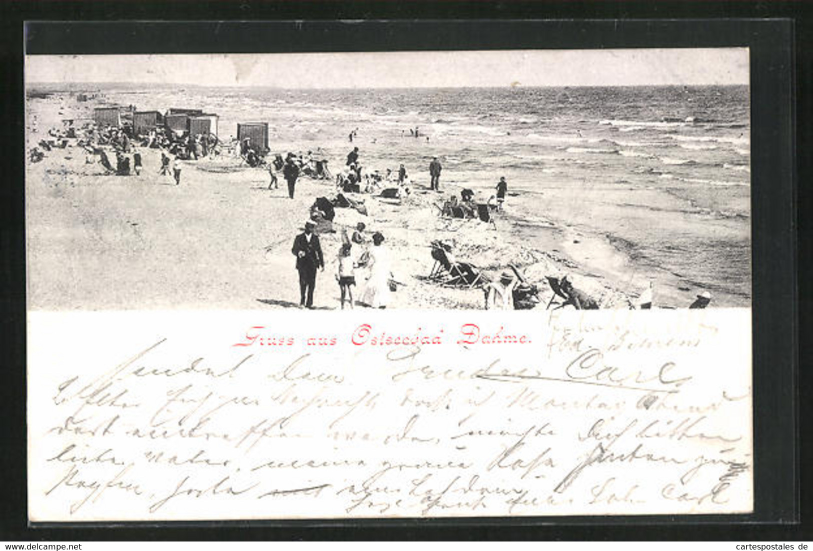 AK Dahme / Holstein, Ummkleidewagen & Badegäste Am Strand - Dahme