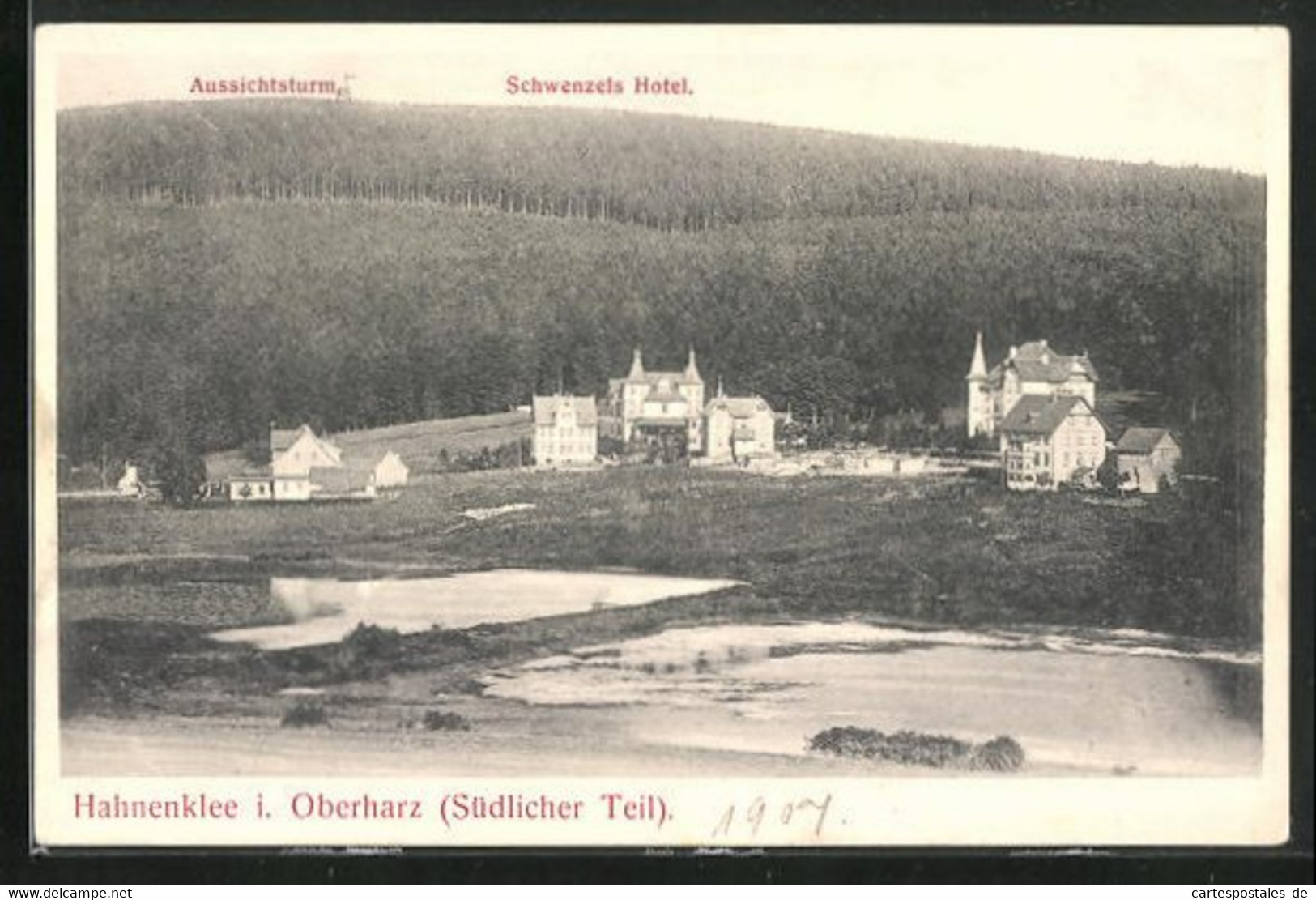 AK Hahnenklee / Oberharz, Südlicher Teil Mit Aussichtsturm Und Schwenzels Hotel - Oberharz