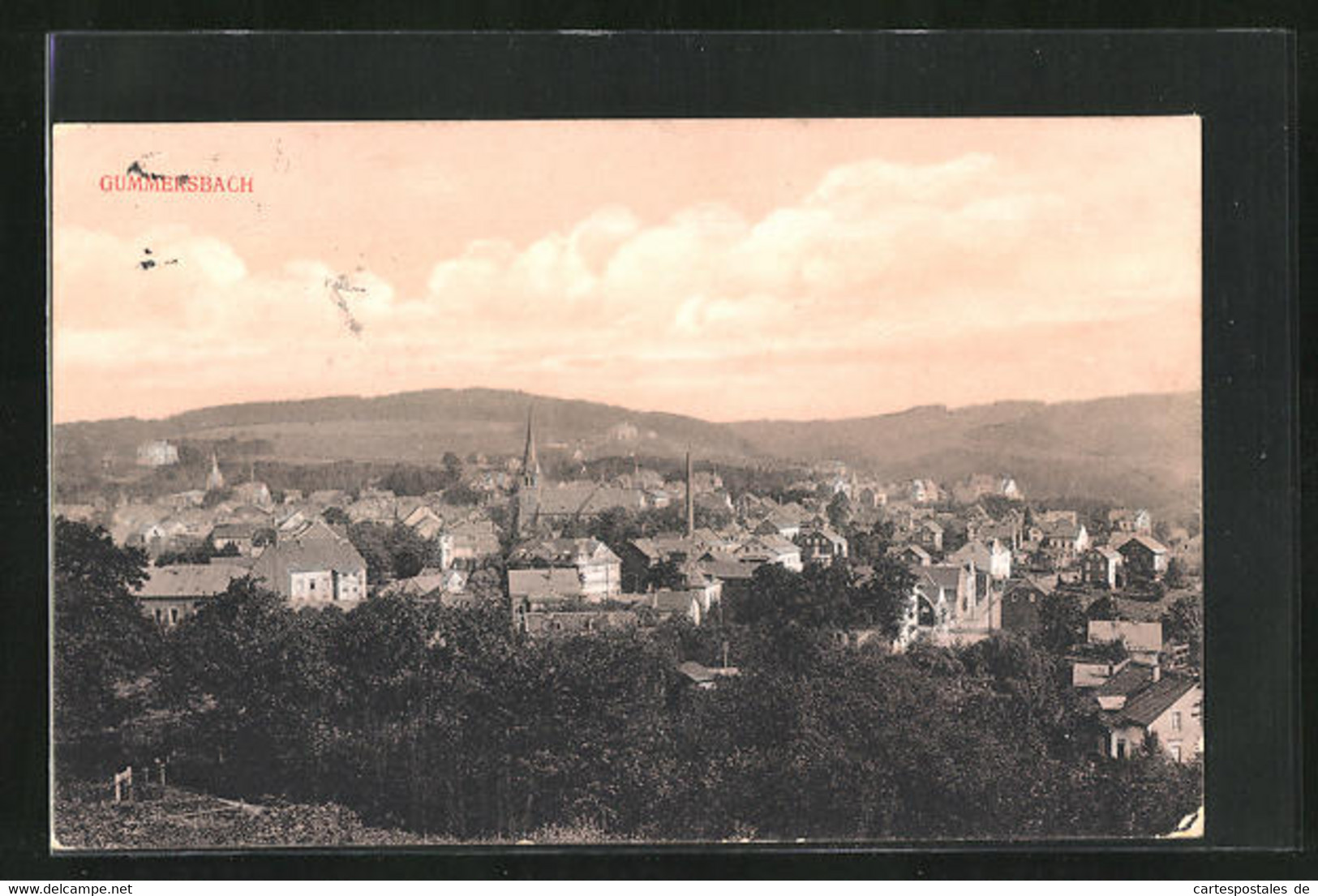 AK Gummersbach, Ortsansicht Im Dämmerungslicht - Gummersbach