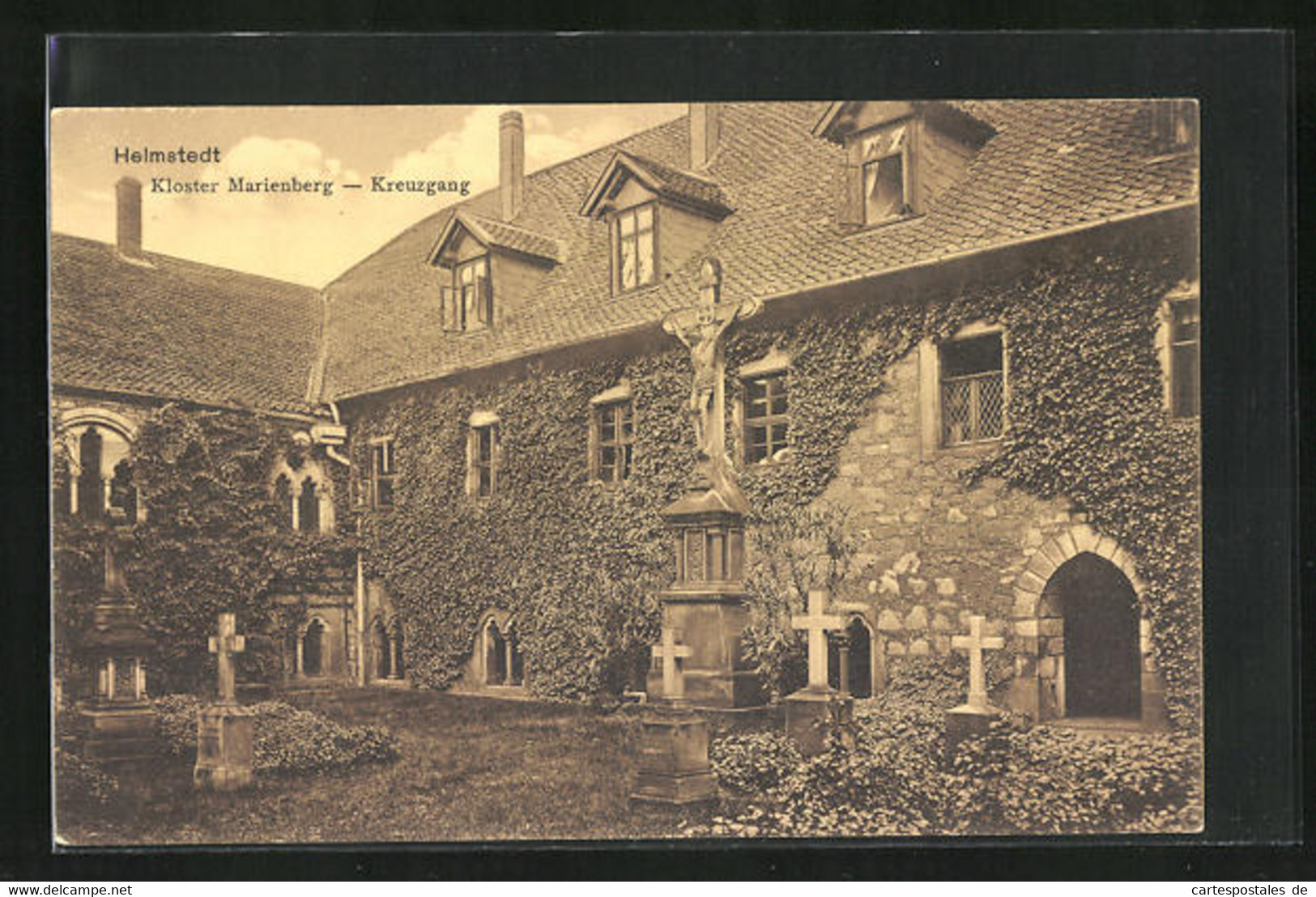 AK Helmstedt, Kloster Marienberg, Kreuzgang - Helmstedt