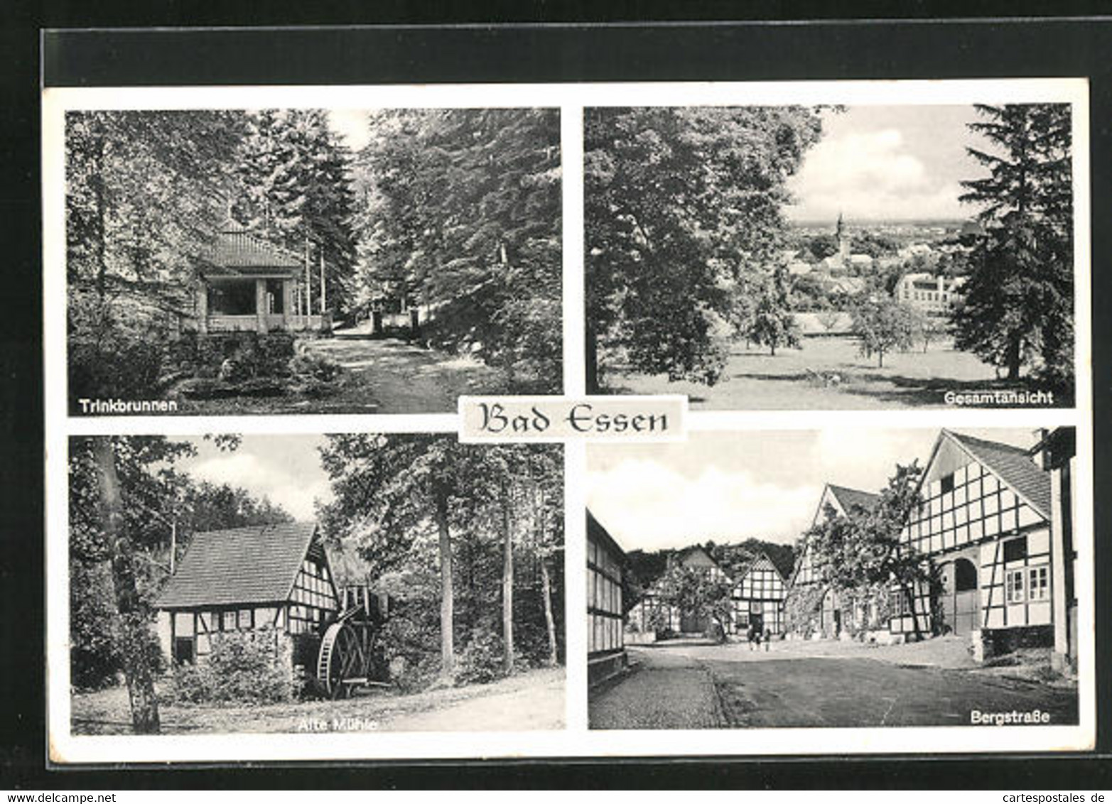 AK Bad Essen, Trinkbrunnen Im Sonnenschein, Bergstrasse, Alte Mühle - Bad Essen