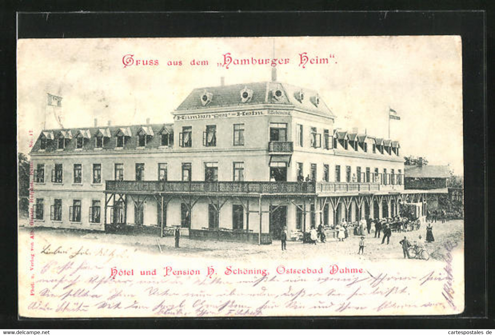 AK Dahme, Hôtel U. Pension H. Schöning, Hamburger Heim - Dahme