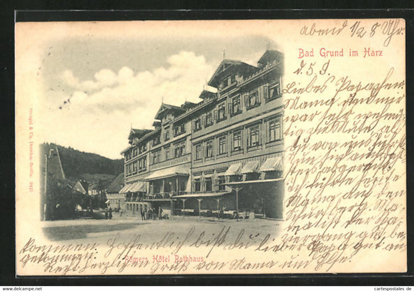 AK Bad Grund / Harz, Römers Hotel Rathhaus - Bad Grund