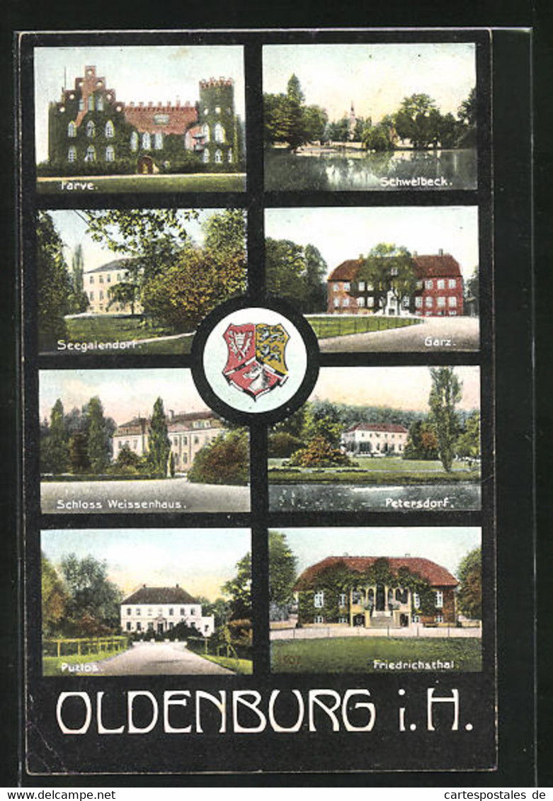AK Oldenburg I. H., Schloss Weissenhaus, Farve Und Schwelbeck - Oldenburg (Holstein)