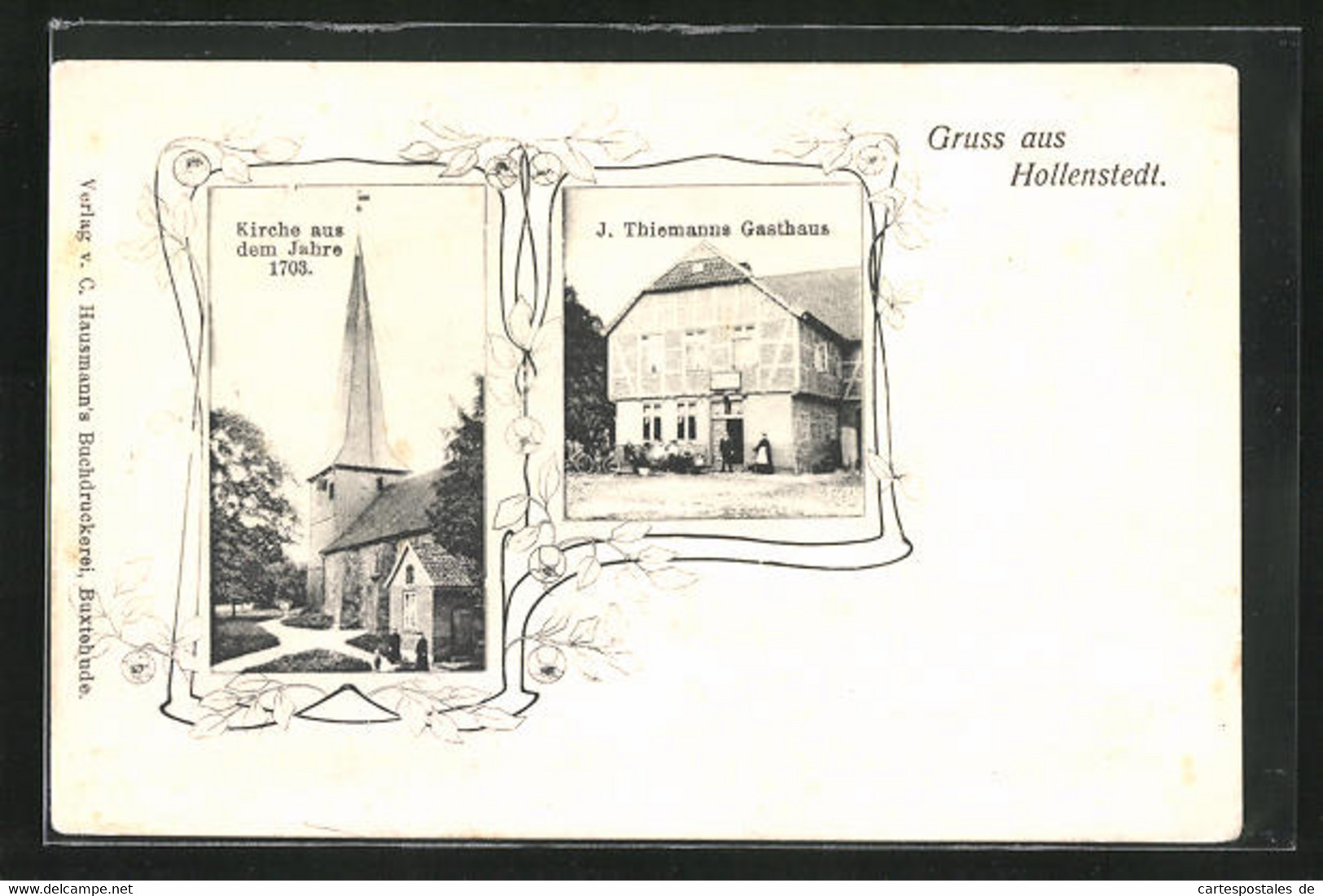 AK Hollenstedt, J. Thiemanns Gasthaus, Kirche Aus Dem Jahre 1703 - Hollenstedt