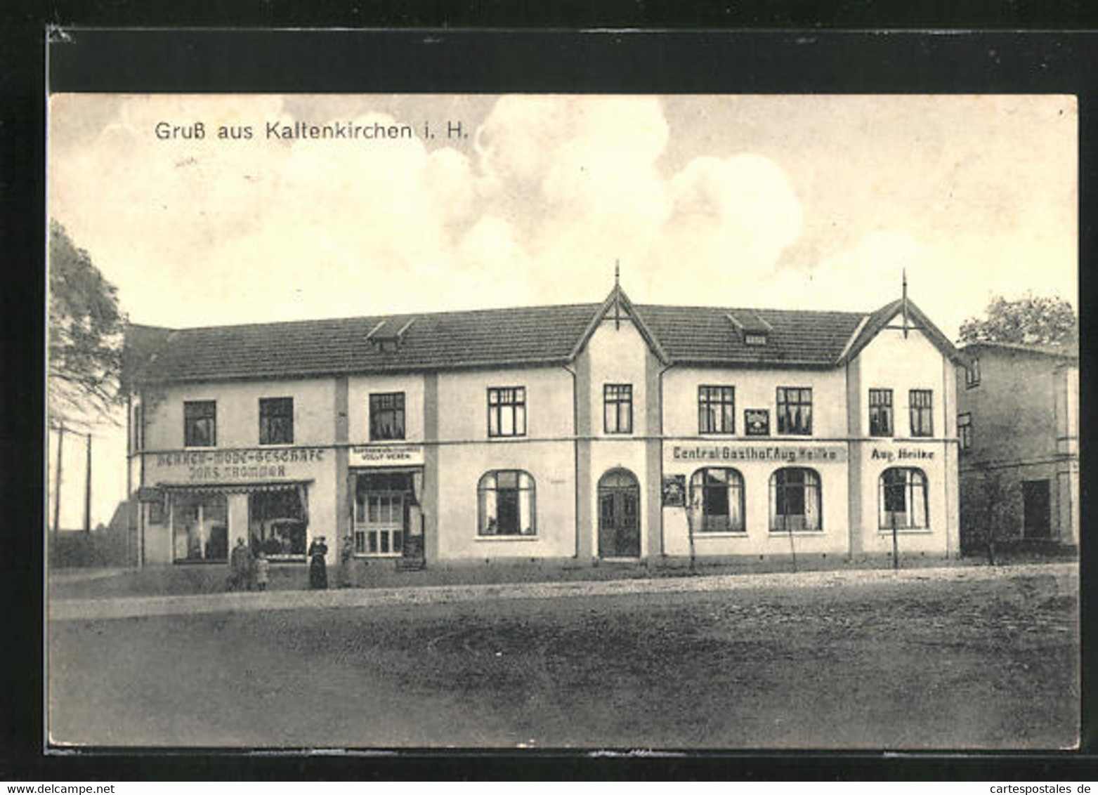 AK Kaltenkirchen I. H., Gasthaus August Heilke - Kaltenkirchen