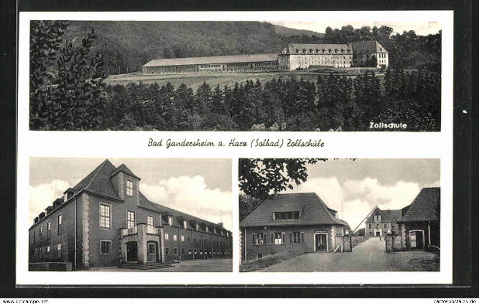 AK Bad Gandersheim / Harz, Gesamtansicht Der Zollschule Mit Einfahrt - Bad Gandersheim