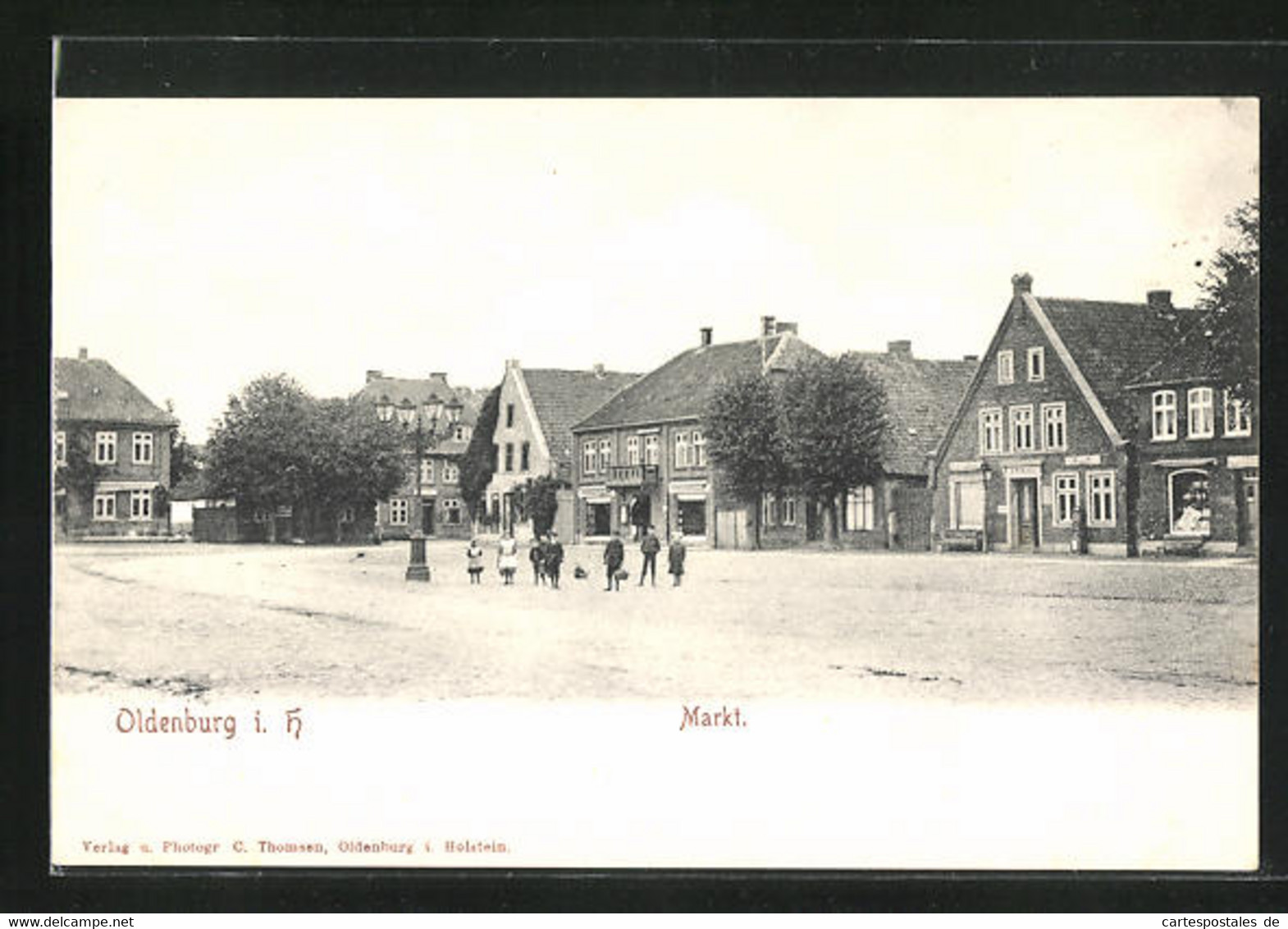 AK Oldenburg I. H., Markt Mit Geschäften Und Kindern - Oldenburg (Holstein)