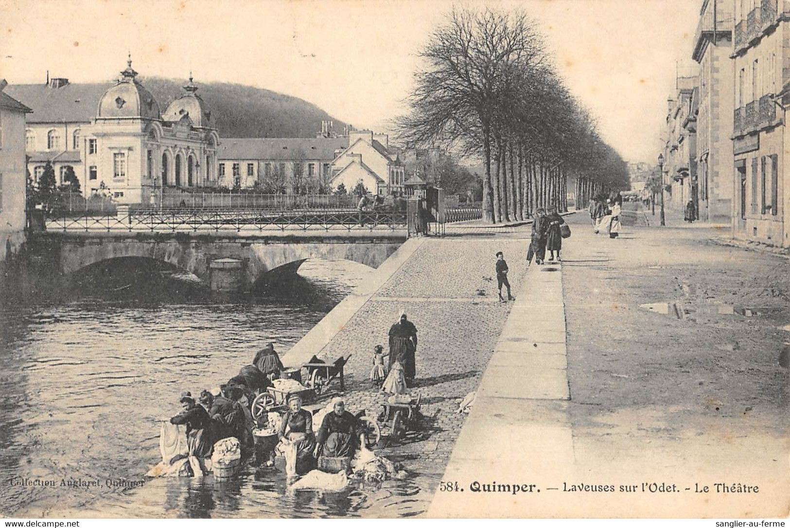 CPA 29 QUIMPER LAVEUSES SUR L'ODET THEATRE - Quimper