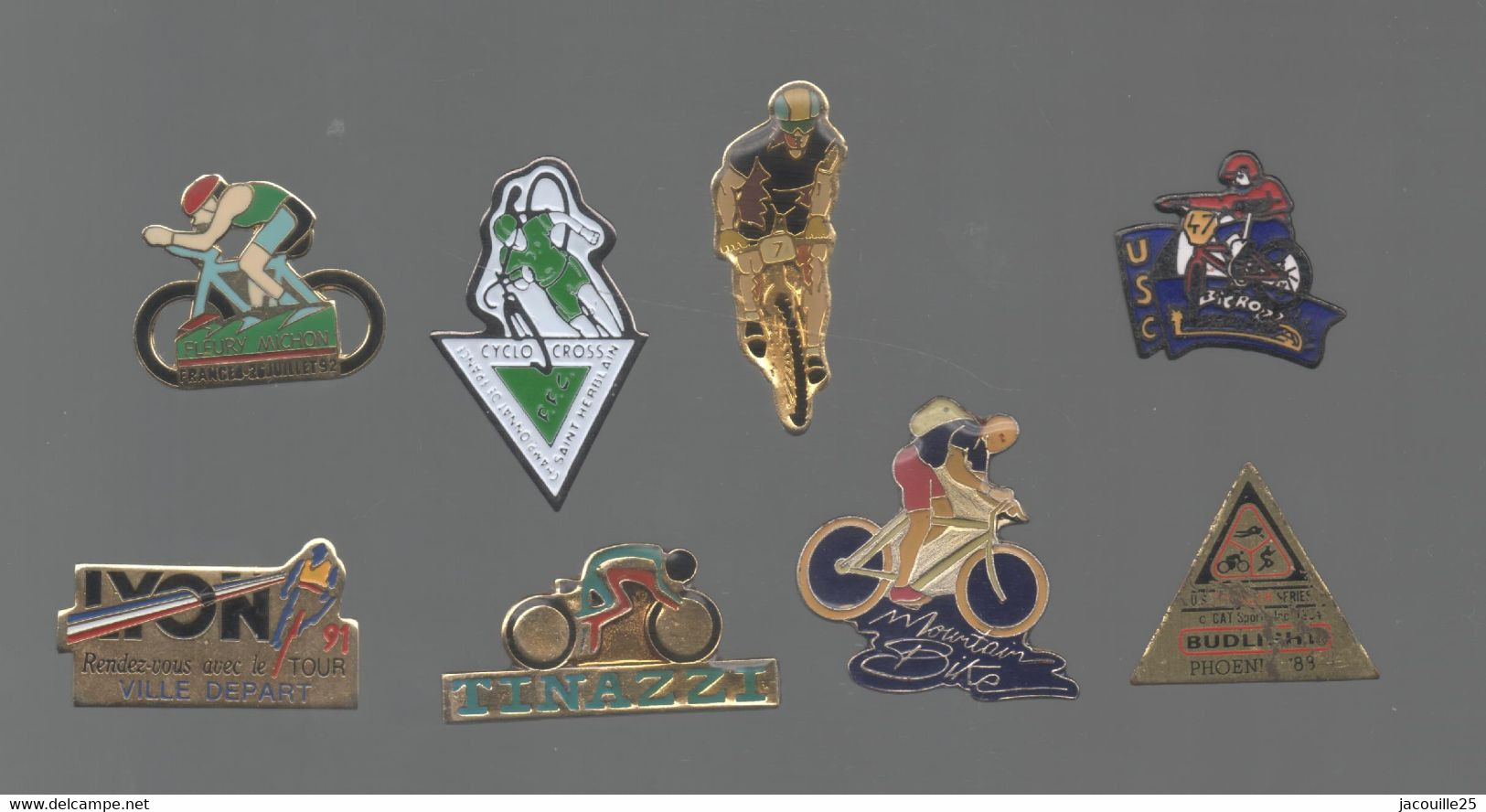 PINS PIN'S VELO CYCLISME 791 TOUR DE FRANCE CYCLOCROSS BUD TINAZZI SAINT HERBELAIN FLEURY USC  LOT 8 PINS - Zubehör