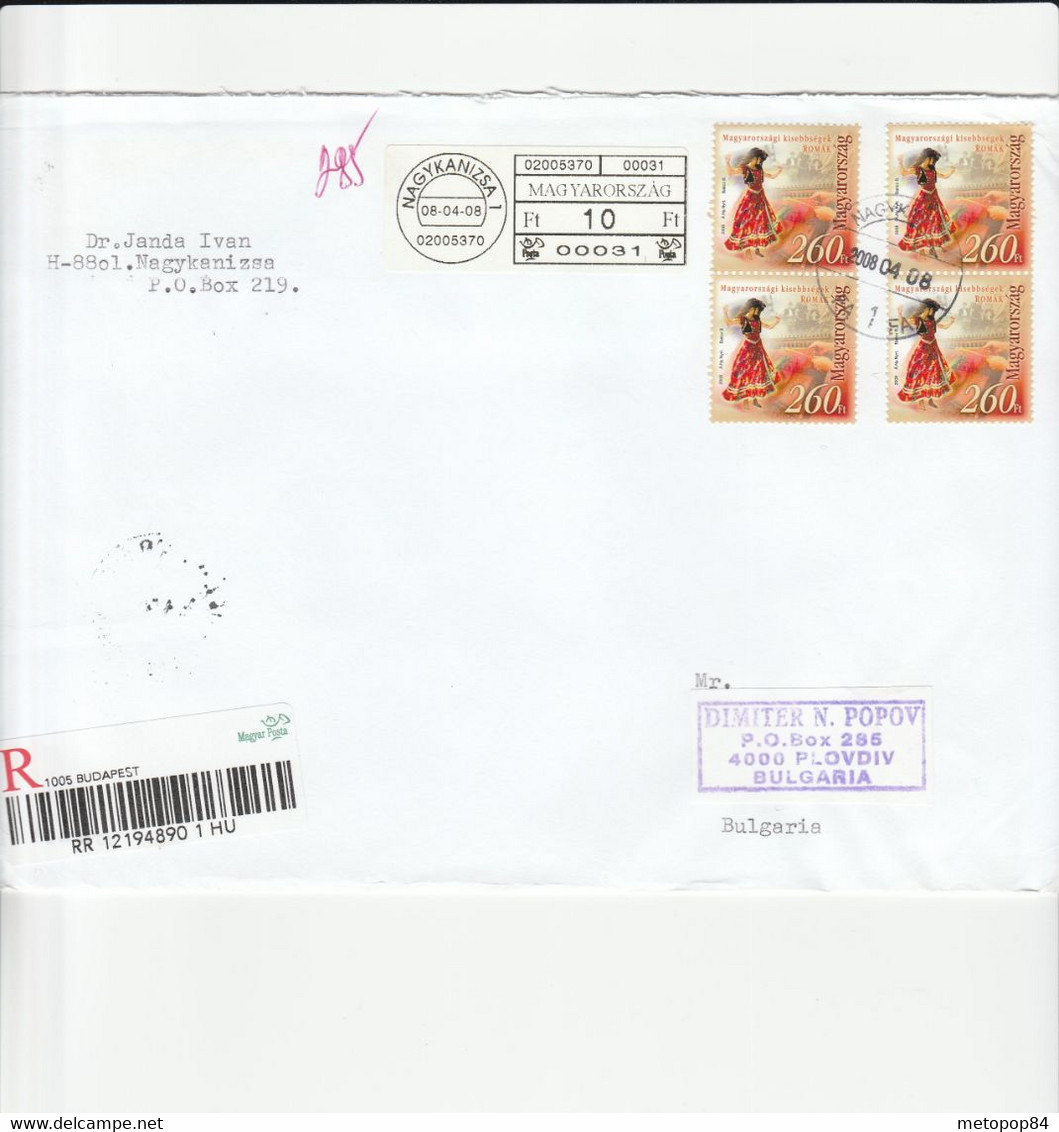 Hungary 2008 Registered Letter - Storia Postale