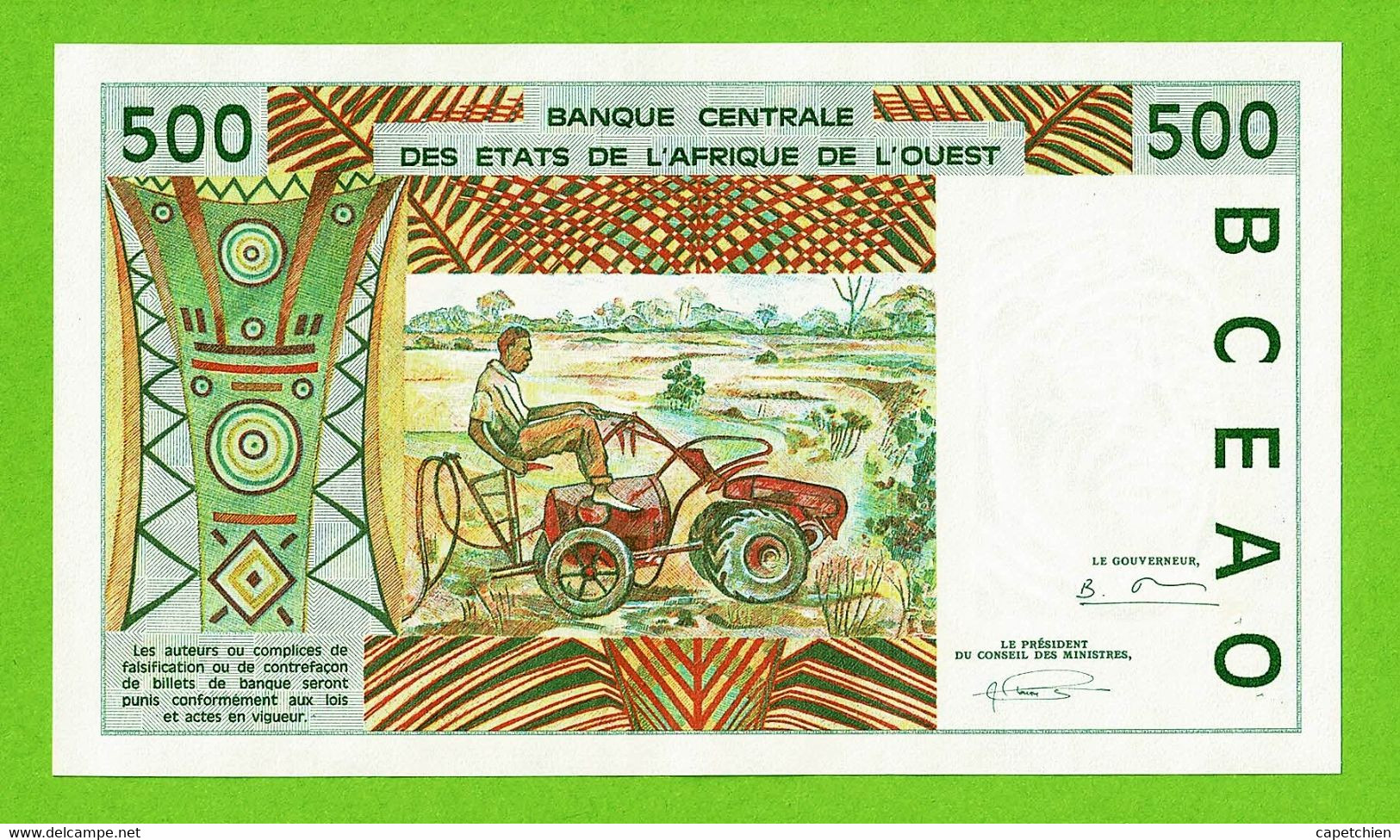 SENEGAL / 500 FRANCS / B.C.E.A.O. / NEUF - Sénégal