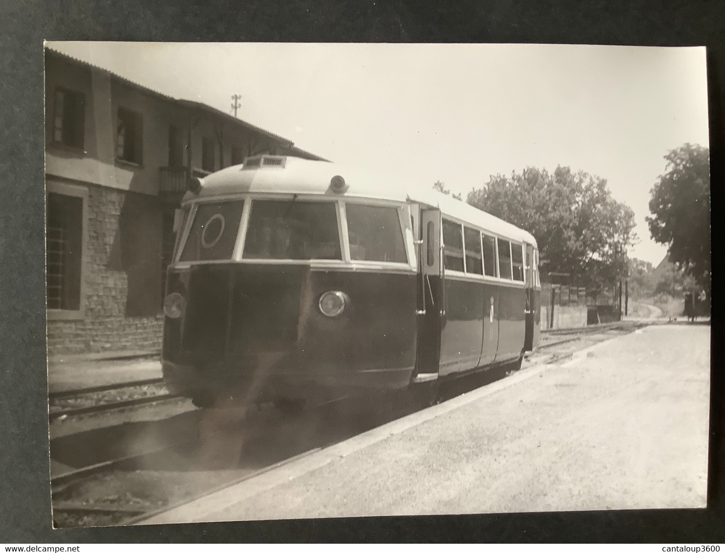 Photographie Originale De J.BAZIN : Autorail à Ottrott Ligne De ROSHEIM  à OTTROTT En 1950 - Trains