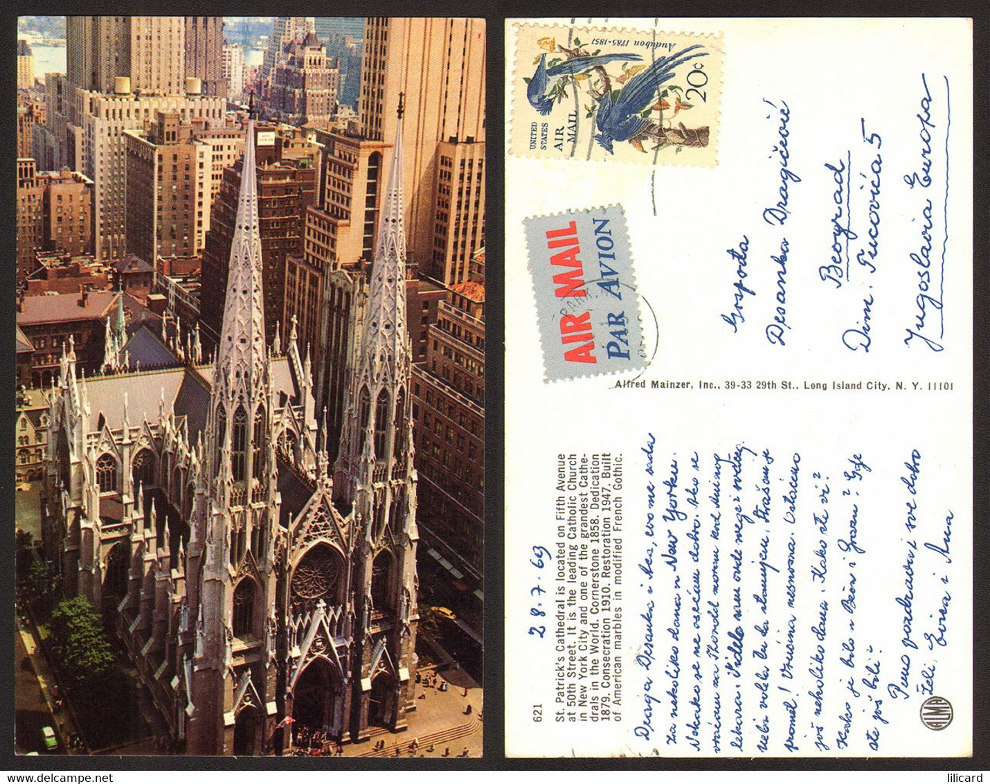USA New York City St Patrick S Cathedral Nice Stamp  # 22289 - Kirchen