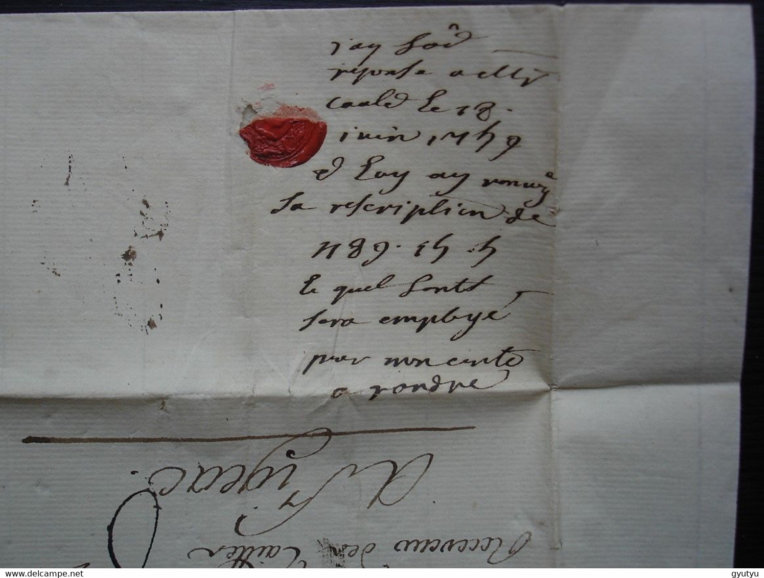 1759 Lettre De Paris Pour Figeac, Adressée Au Receveur Des Tailles - 1701-1800: Voorlopers XVIII