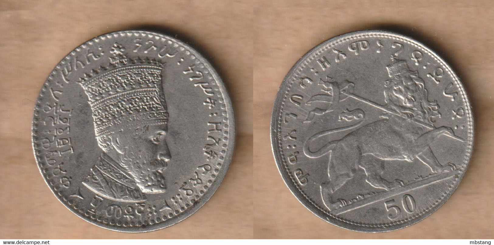 ETIOPIA  50 Matonas - 1923 (1931) Nickel • 7.11 G • ⌀ 26.7 Mm KM# 31, Schön# 27 - Ethiopië