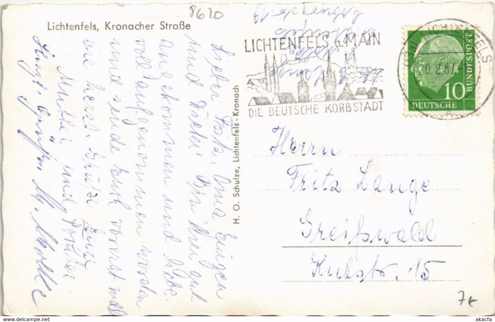 CPA AK Lichtenfels Kronacher Strasse GERMANY (1109271) - Lichtenfels