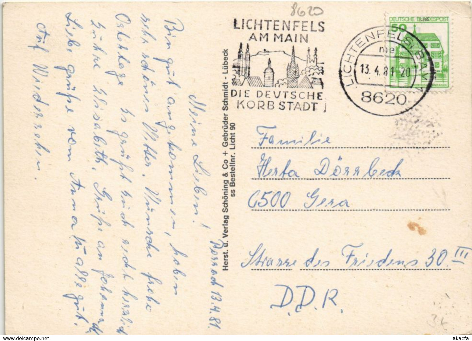 CPA AK Lichtenfels Souvenir GERMANY (1109278) - Lichtenfels