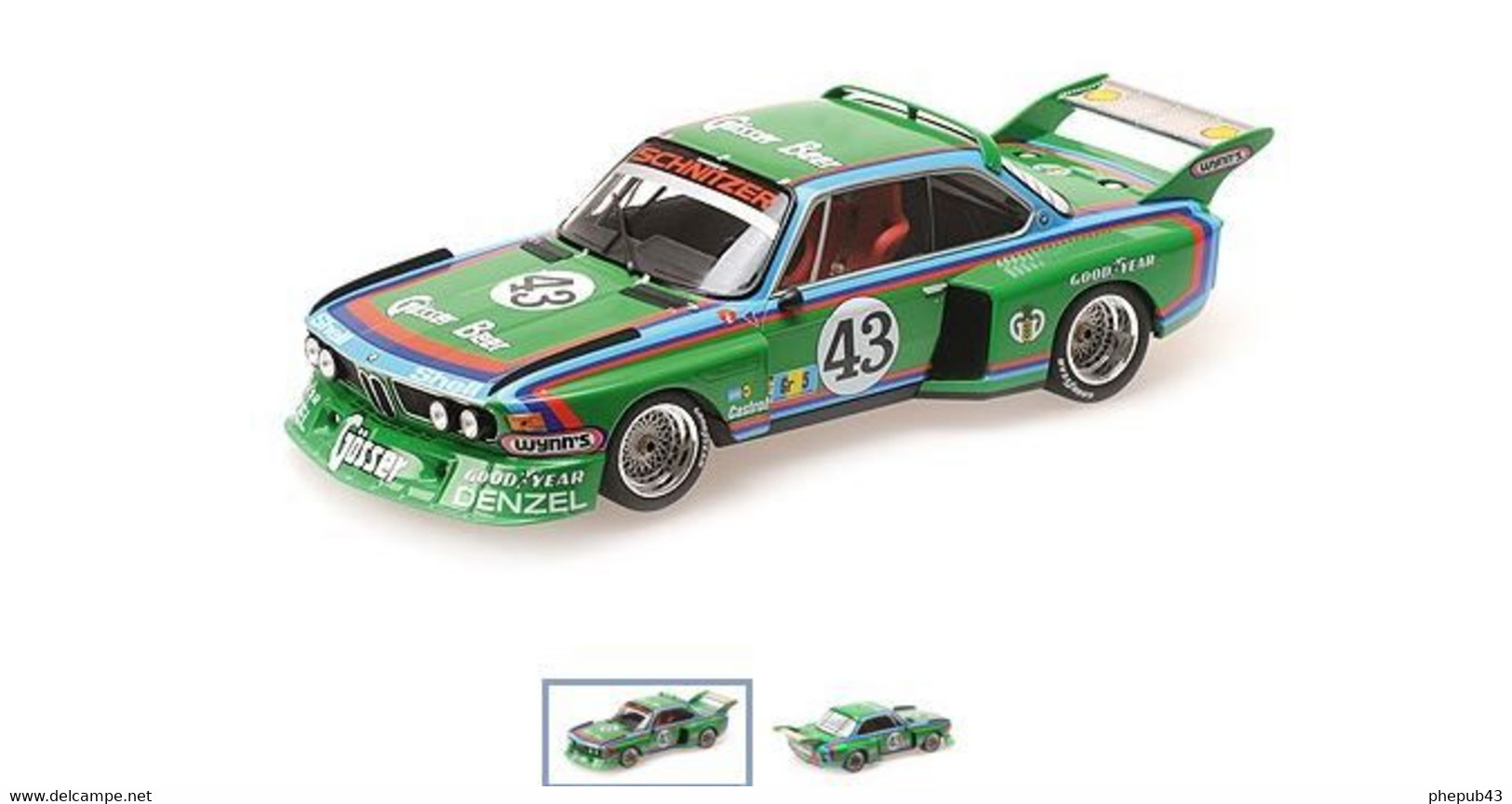 BMW 3.5 CSL - Schnitzer - Quester/Krebs/Peltier - Le Mans 1976 #43 - Minichamps (1:18) - Minichamps