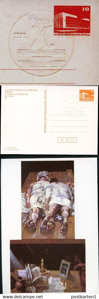 DDR PP19 B1/002-016-1a 23 Privat-Postkarten BESONDERHEITEN KUNSTAUSSTELLUNG Dresden 1987 - Cartes Postales Privées - Oblitérées