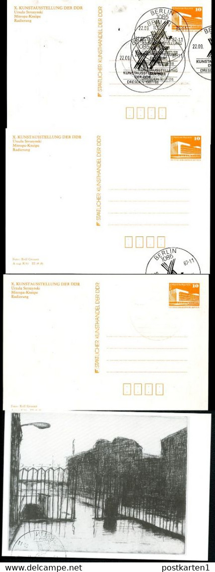 DDR PP19 B1/002-016-1a 23 Privat-Postkarten BESONDERHEITEN KUNSTAUSSTELLUNG Dresden 1987