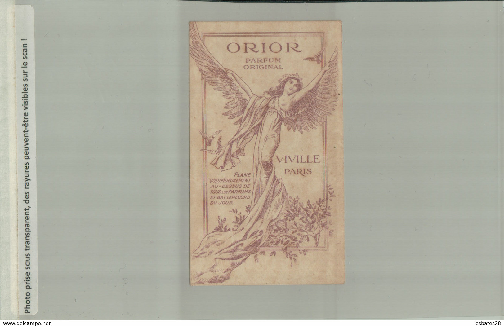 PUBLICITE Parfum Viville Orior Paris "RARE" Illustration  Femme Ailes Oiseau Allégories Elfes  (2021-JUIN-Divers 501) - Anciennes (jusque 1960)
