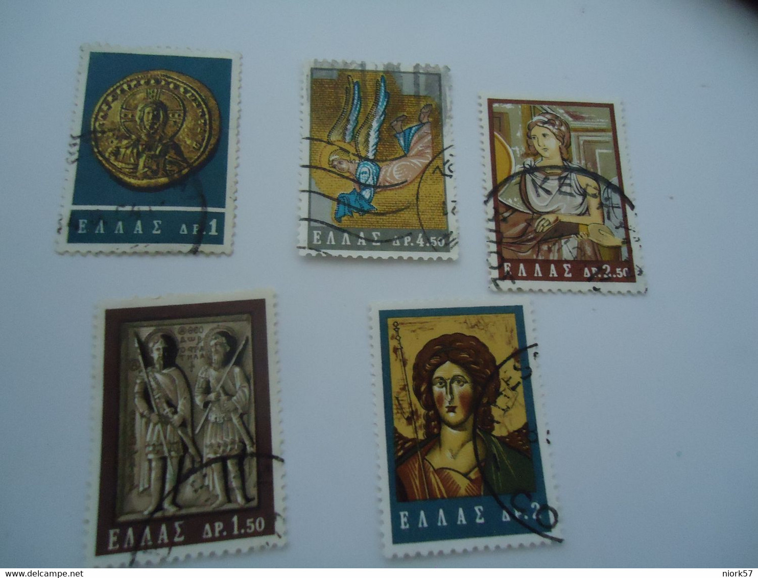 GREECE   USED STAMPS 1964  BYZANTINE ART - Télégraphes