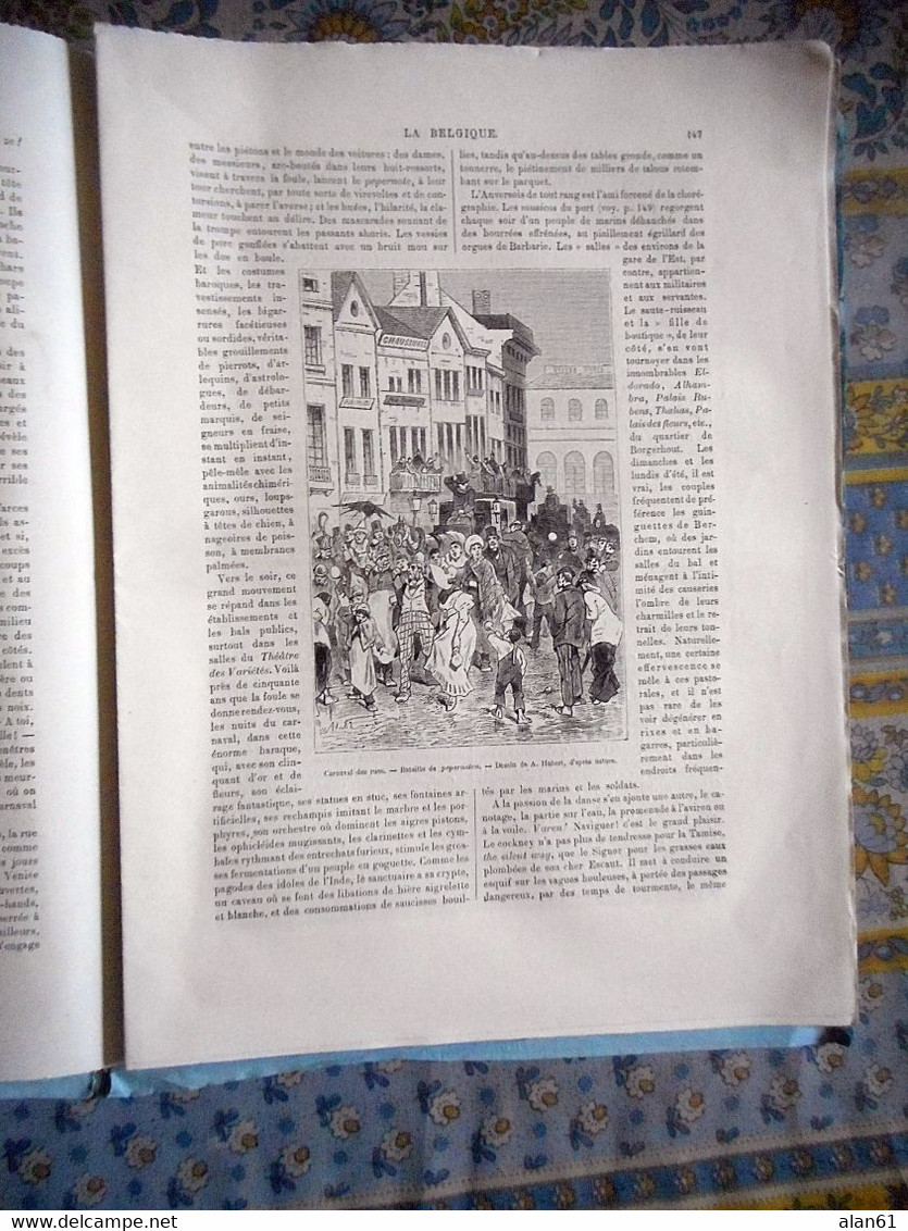 LE TOUR DU MONDE 09/09/1882 BELGIQUE ANVERS THEATRE CARNAVAL PORT LOOS NAVIRE CANAL MUSEE PLANTIN - 1850 - 1899