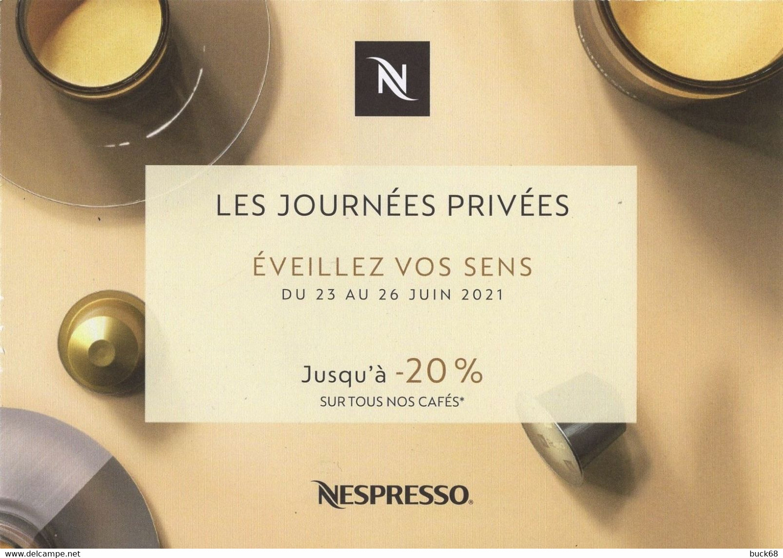 FRANCE PAP 2021 Entier Postal DESTINEO M07  Timbre En Ligne NESPRESSO Café Ganzsache Stationary 03 - Privatganzsachen