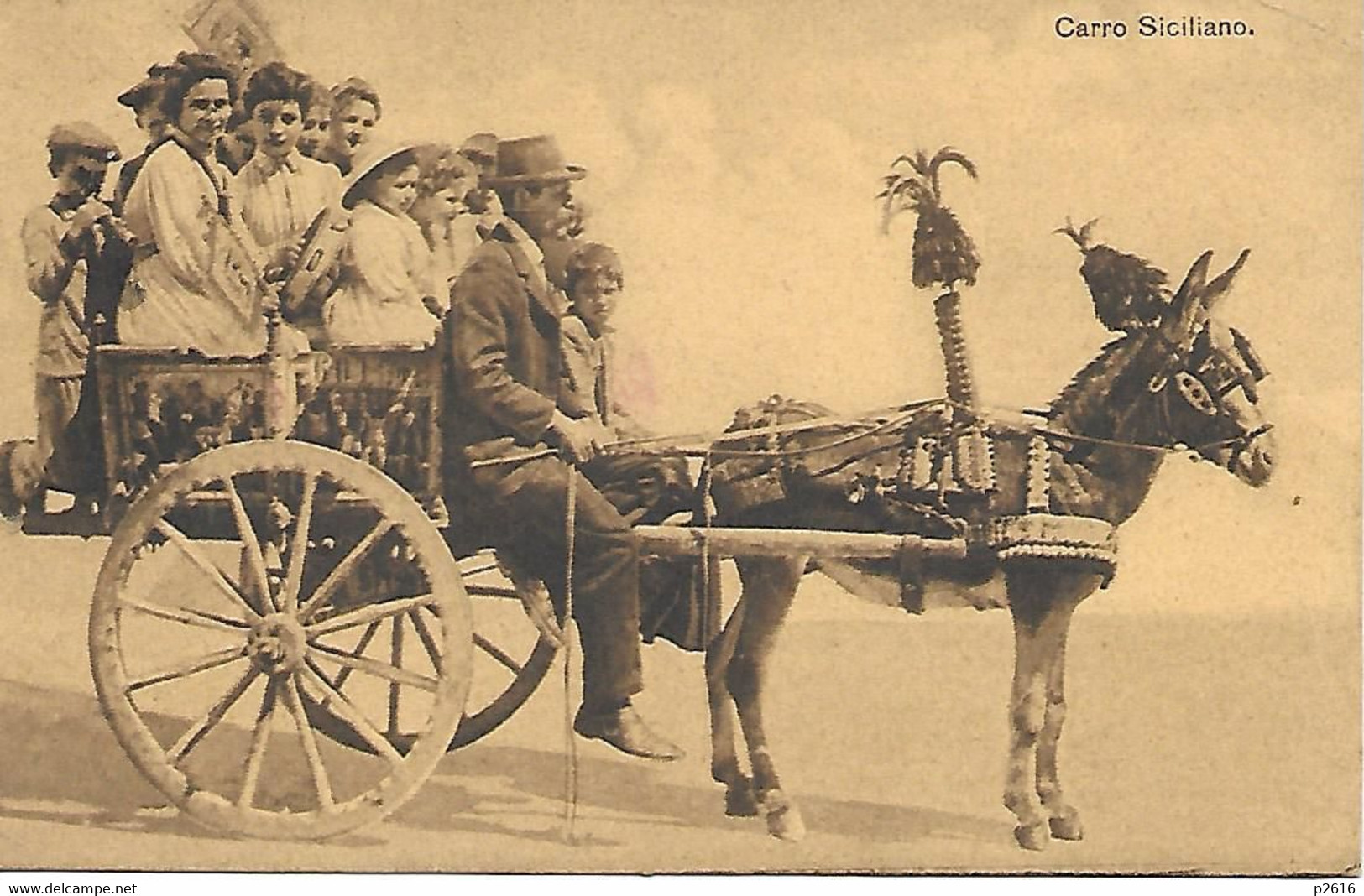 ITALIE- SICILE -  1913 - MODICA -  CARRO SICILIANO - Modica