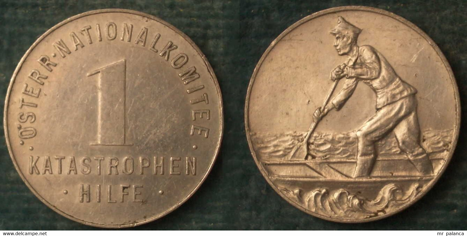 M_p> Austria 1 AIUTO IN CASO DI CALAMITA'  - 1 KATASTROPHEN HILFE - Anni '50 - Alluminio - Monedas / De Necesidad