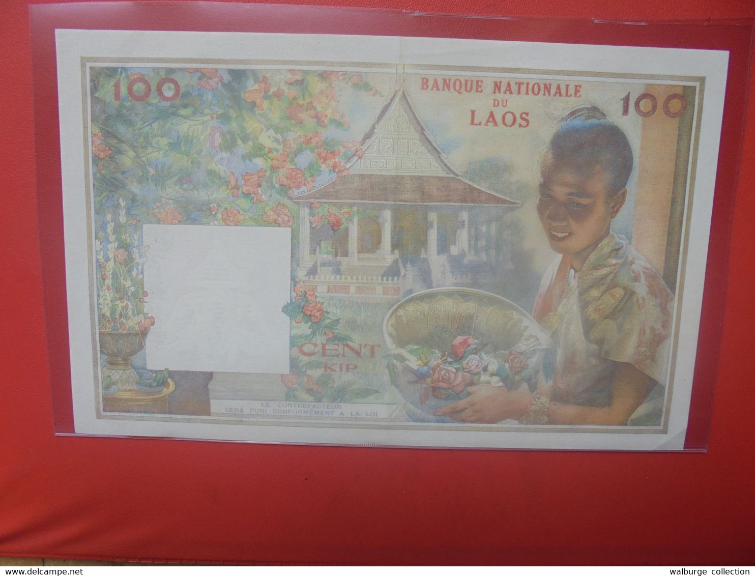 LAOS 100 KIP 1957 Circuler BELLE QUALITE (B.23) - Laos