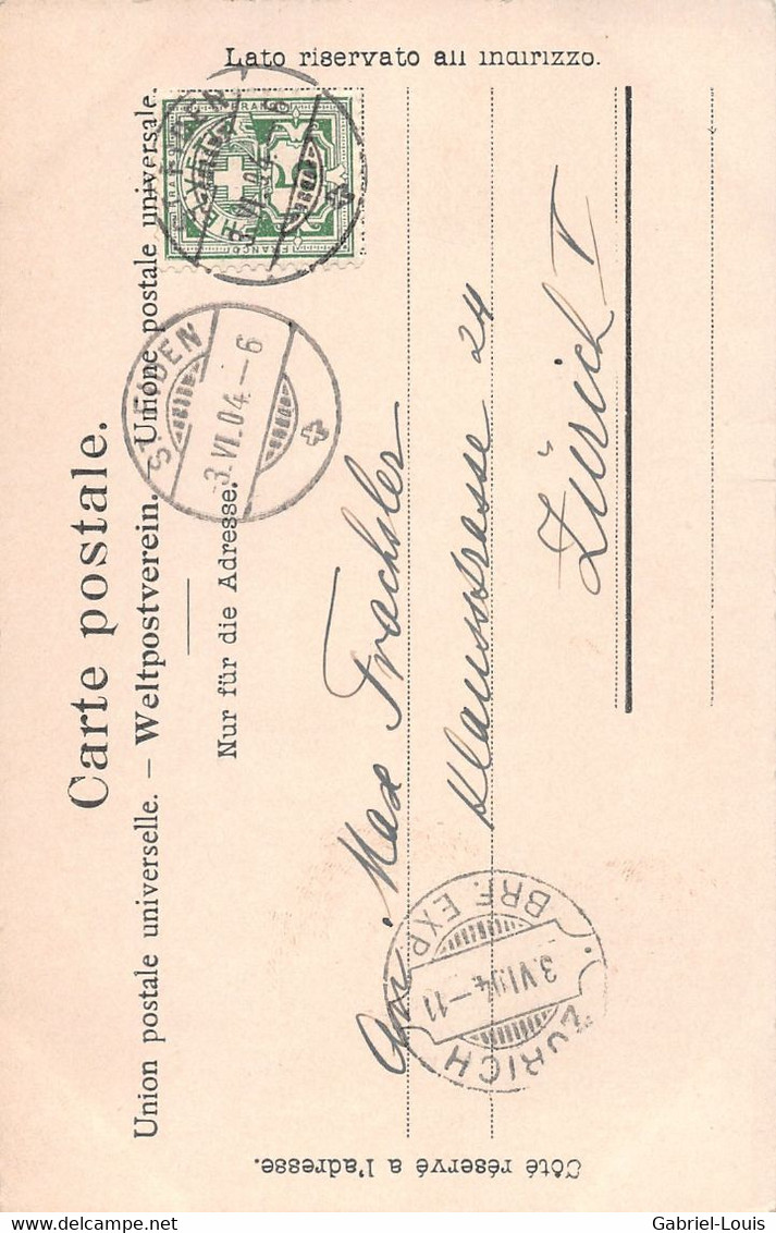 Schweiz Gebirgspost ATTELAGE - DILIGENCE - Cachet 1904 Poste Fédérale - Other & Unclassified