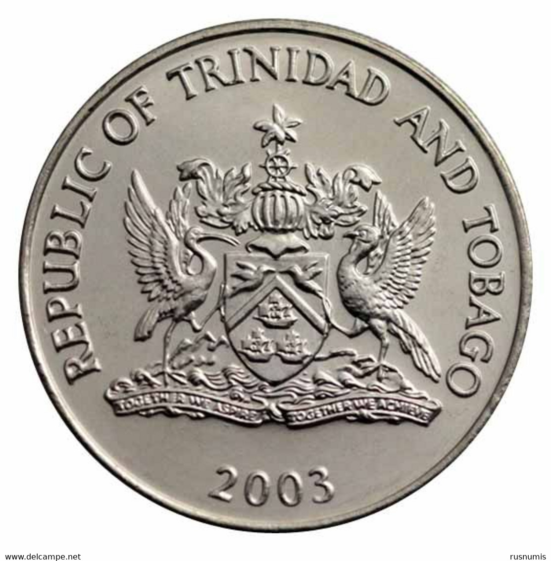 TRINIDAD AND TOBAGO 50 CENTS KM 33 DRUMS 2003 UNC - Trinidad & Tobago