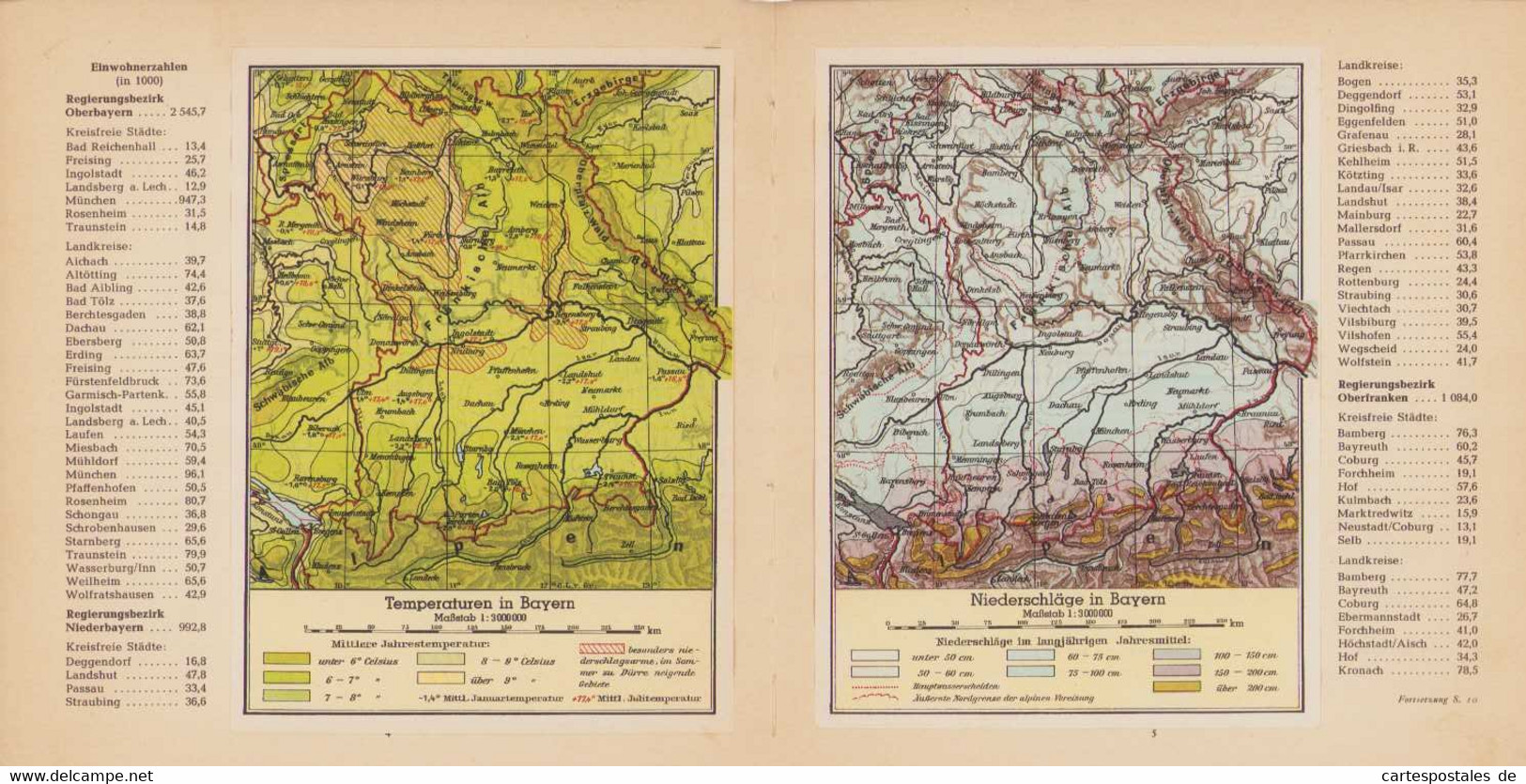 Sammelalbum 12 Bilder, Bayern, Ein Heimatatlas Des Münchner Merkur, Landkarten - Sammelbilderalben & Katalogue