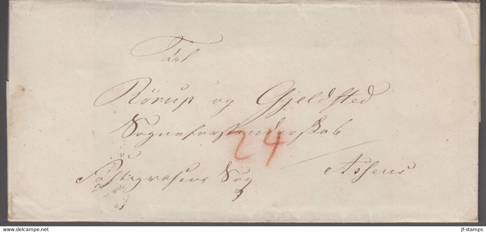 1841. DANMARK. Fattigvæsens Sag From KJÖBENHAVNS FATTIGVÆSEN (seal Reverse) To Rörup ... () - JF421538 - ...-1851 Préphilatélie