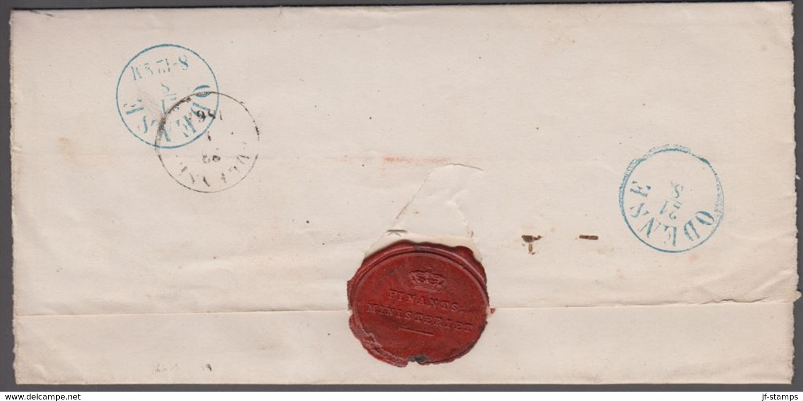 1861. DANMARK. Very Nice Cover Cancelled KJØBENHAVN 20 8 Adressed To Odense And Later... () - JF421541 - ...-1851 Prephilately