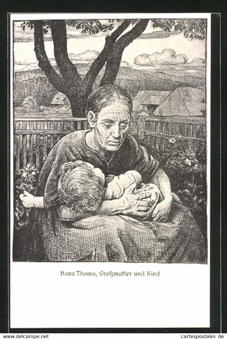 Künstler-AK Hans Thoma: Grossmutter Und Kind - Thoma, Hans