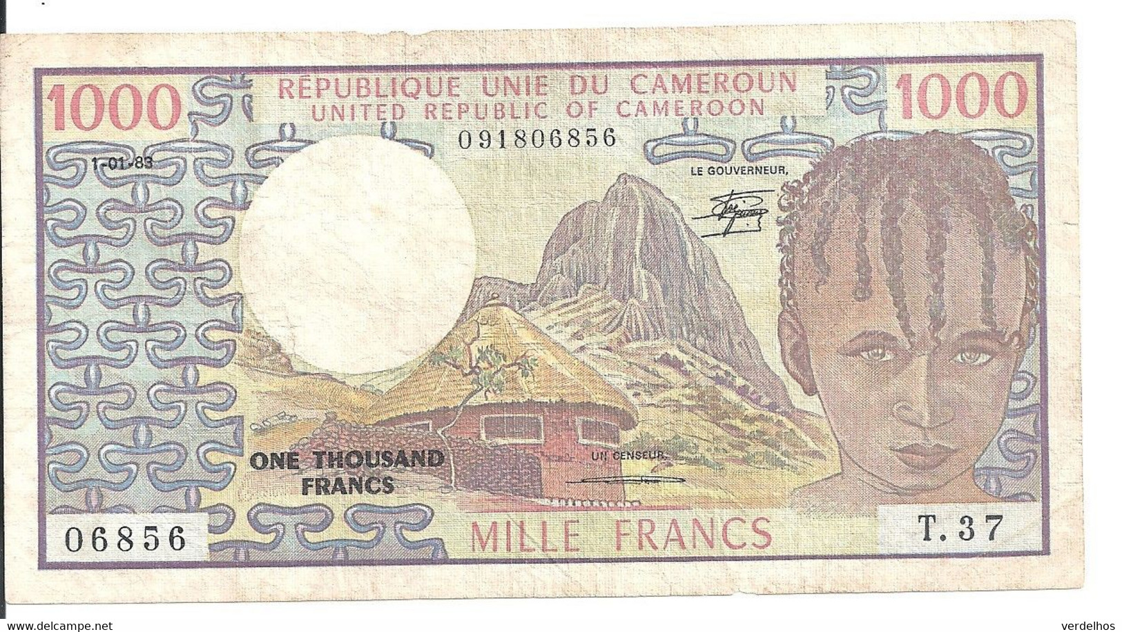 CAMEROUN 1000 FRANCS 1983 VF P 16 D - Cameroon