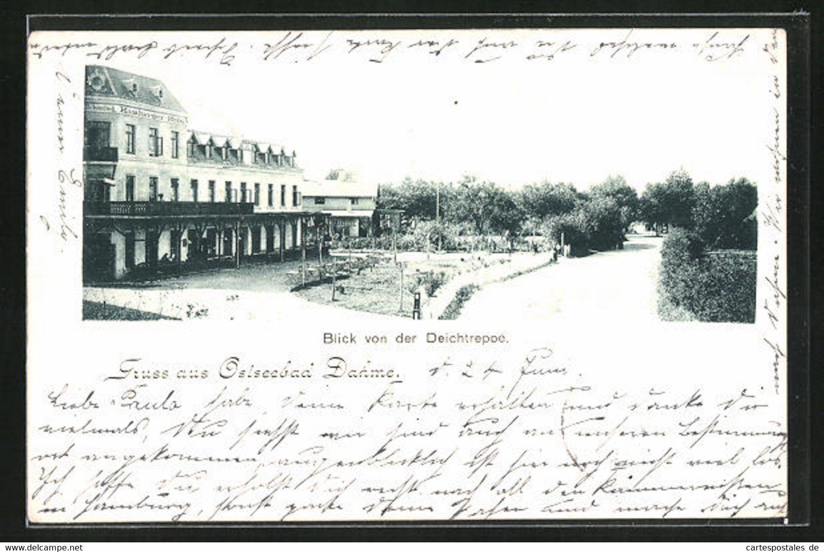 AK Ostseebad Dahme, Blick Von Der Deichtreppe - Dahme